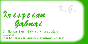 krisztian gabnai business card
